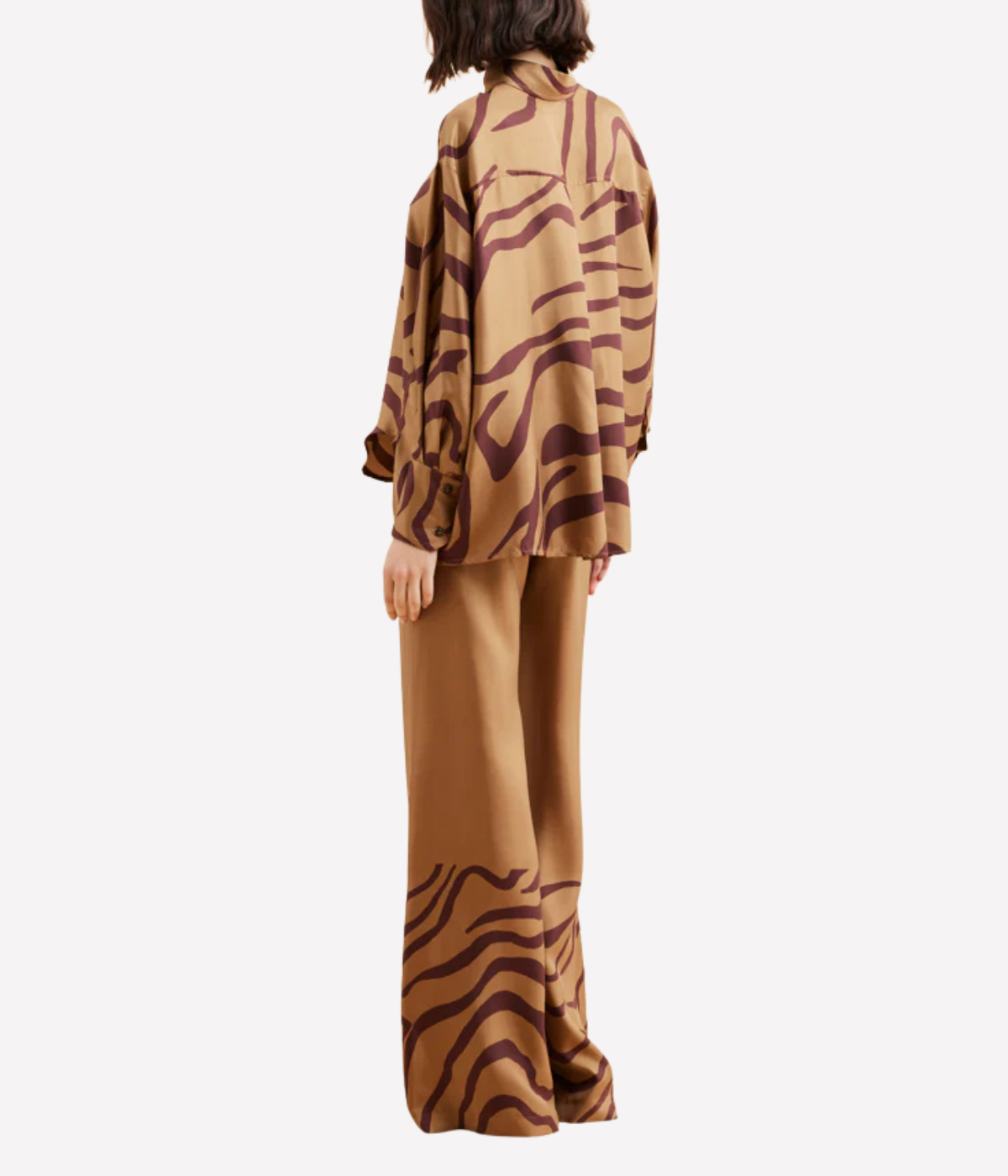 Sofia Pant in Zebra Beige Bordeaux