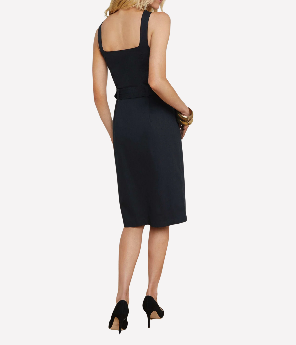 Idy BTN Front Dress in BLACK