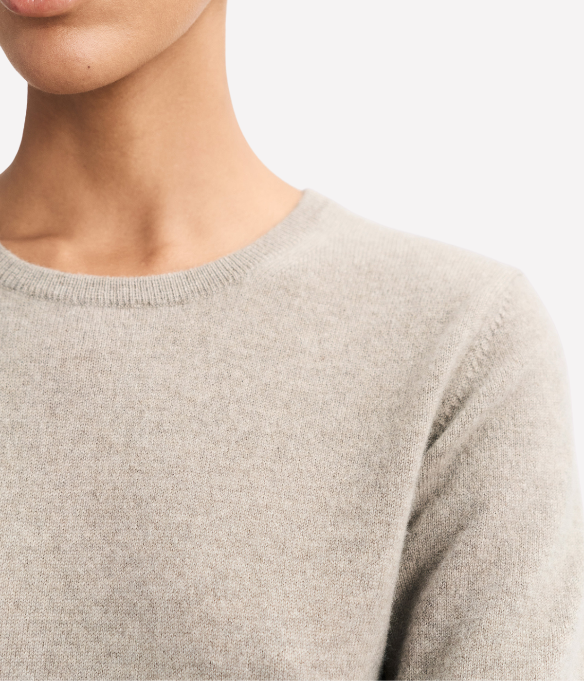 Short Sleeve Crewneck in Greige