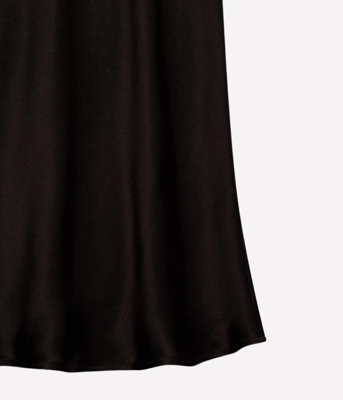 Bar Silk Skirt in Deep Brown