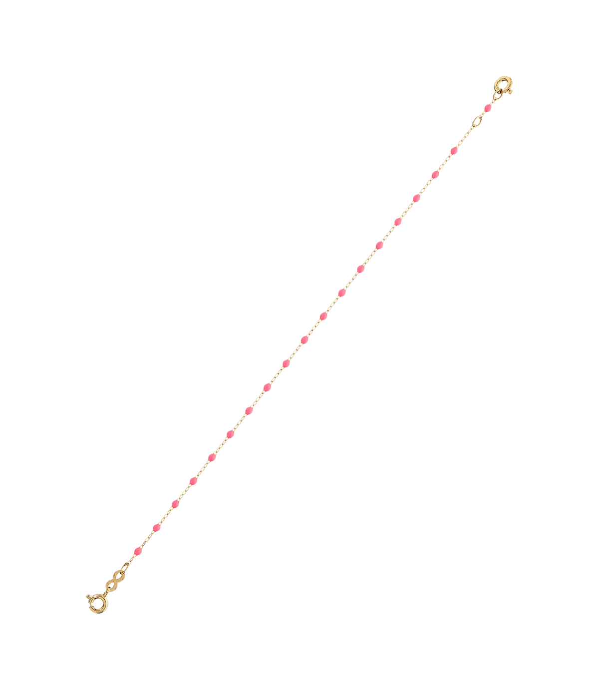 Classic Gigi 17cm Bracelet in 18K Yellow Gold & Neon Pink