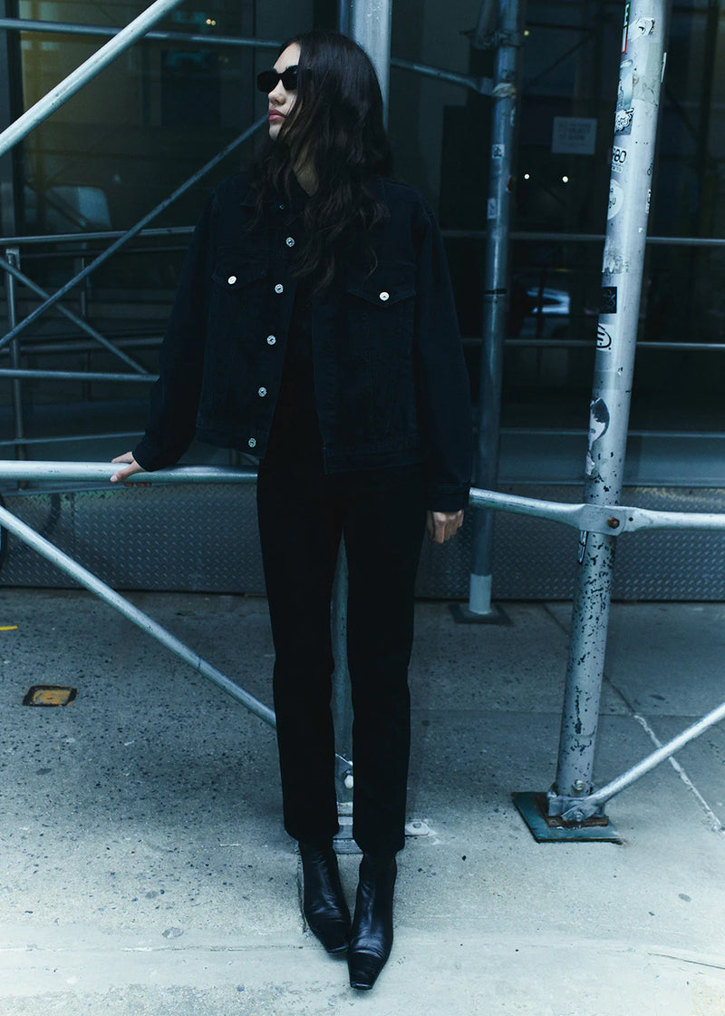 Caia Straight Jean In Plush Black
