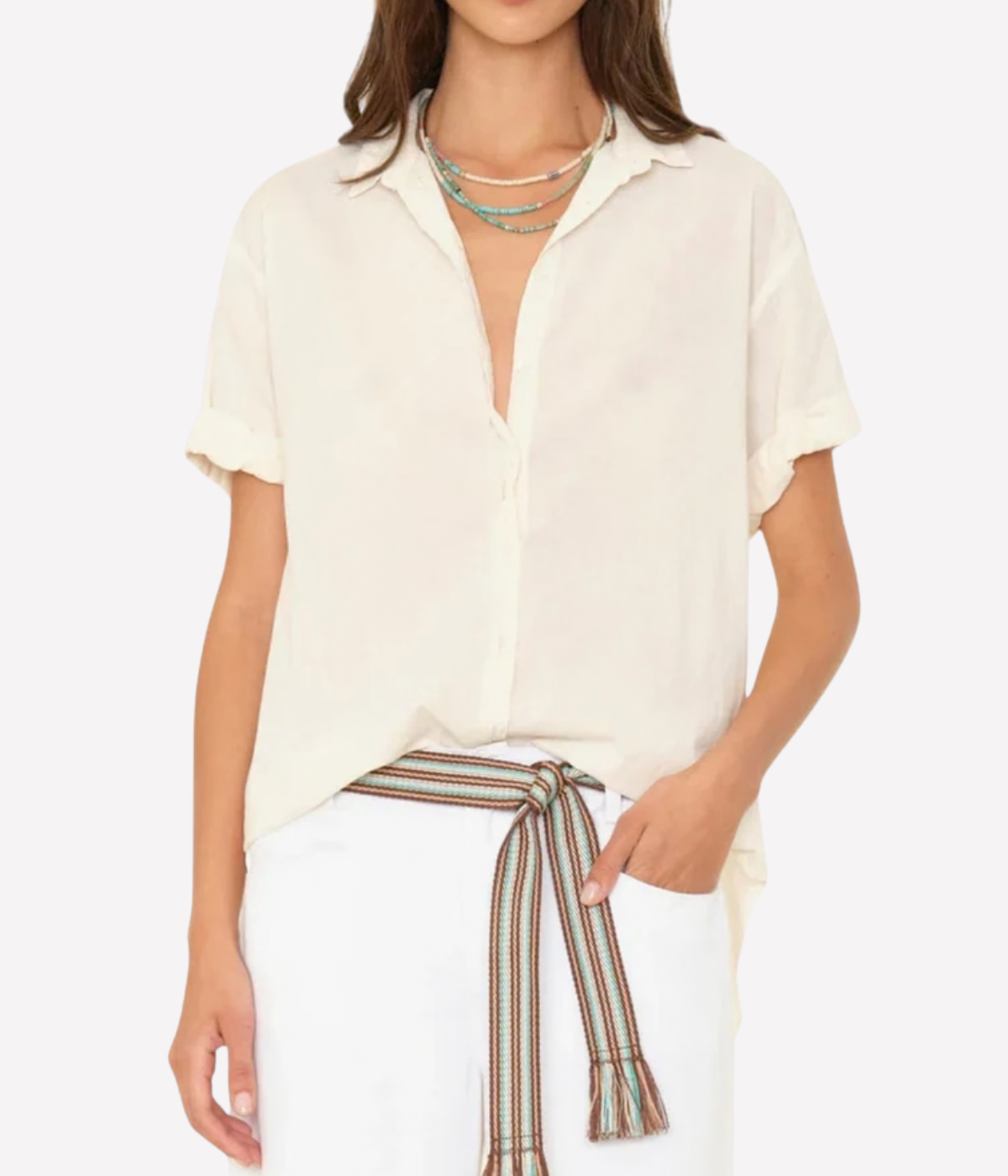 Channing Shirt in Oysterette