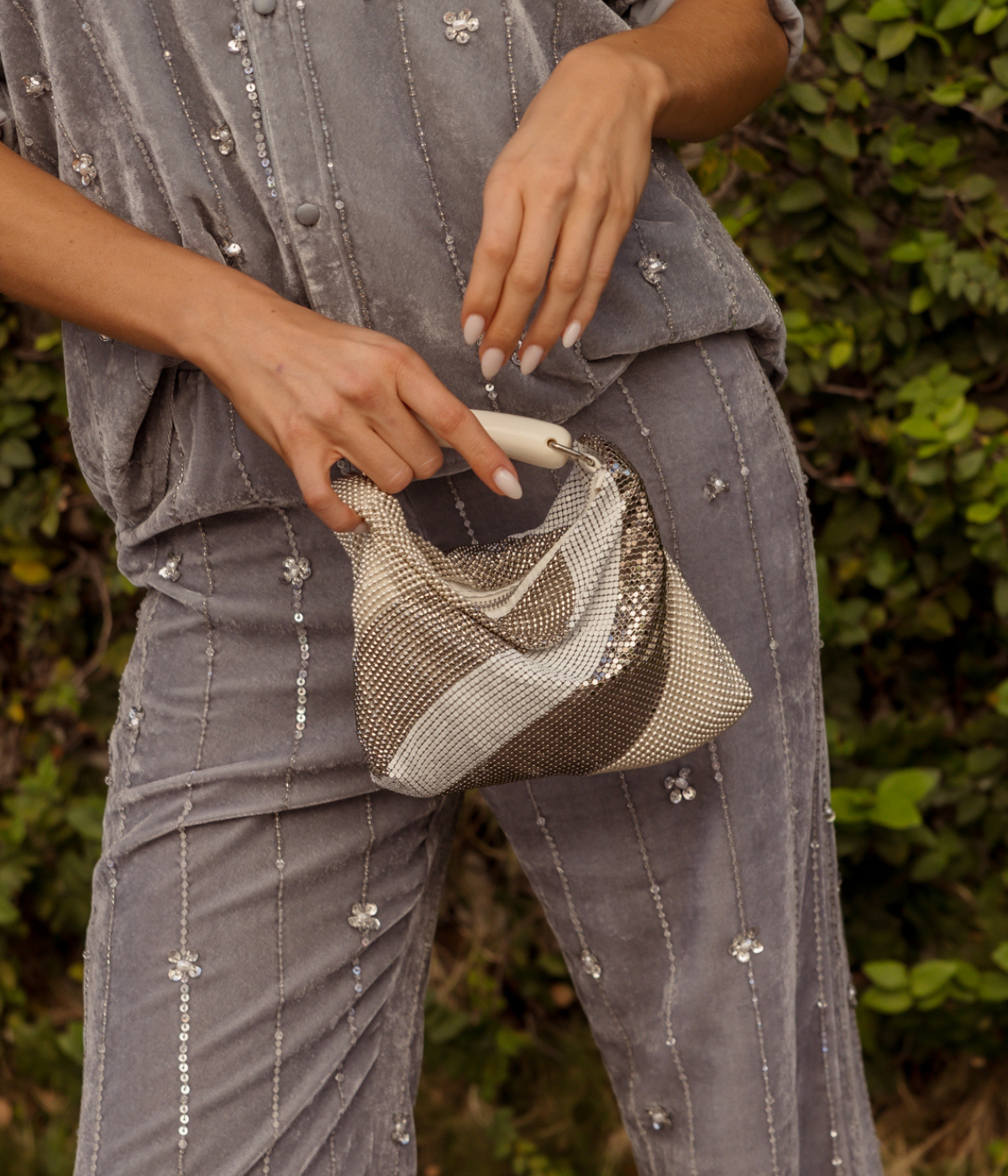 Desire Bag in White Silver