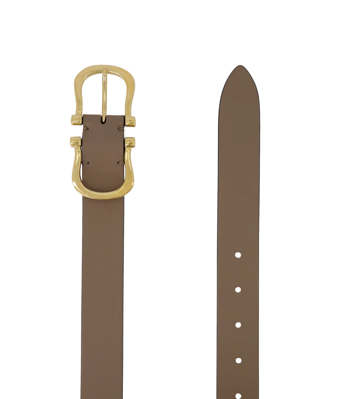 Baby Gold Nicky X Belt in Mushroom