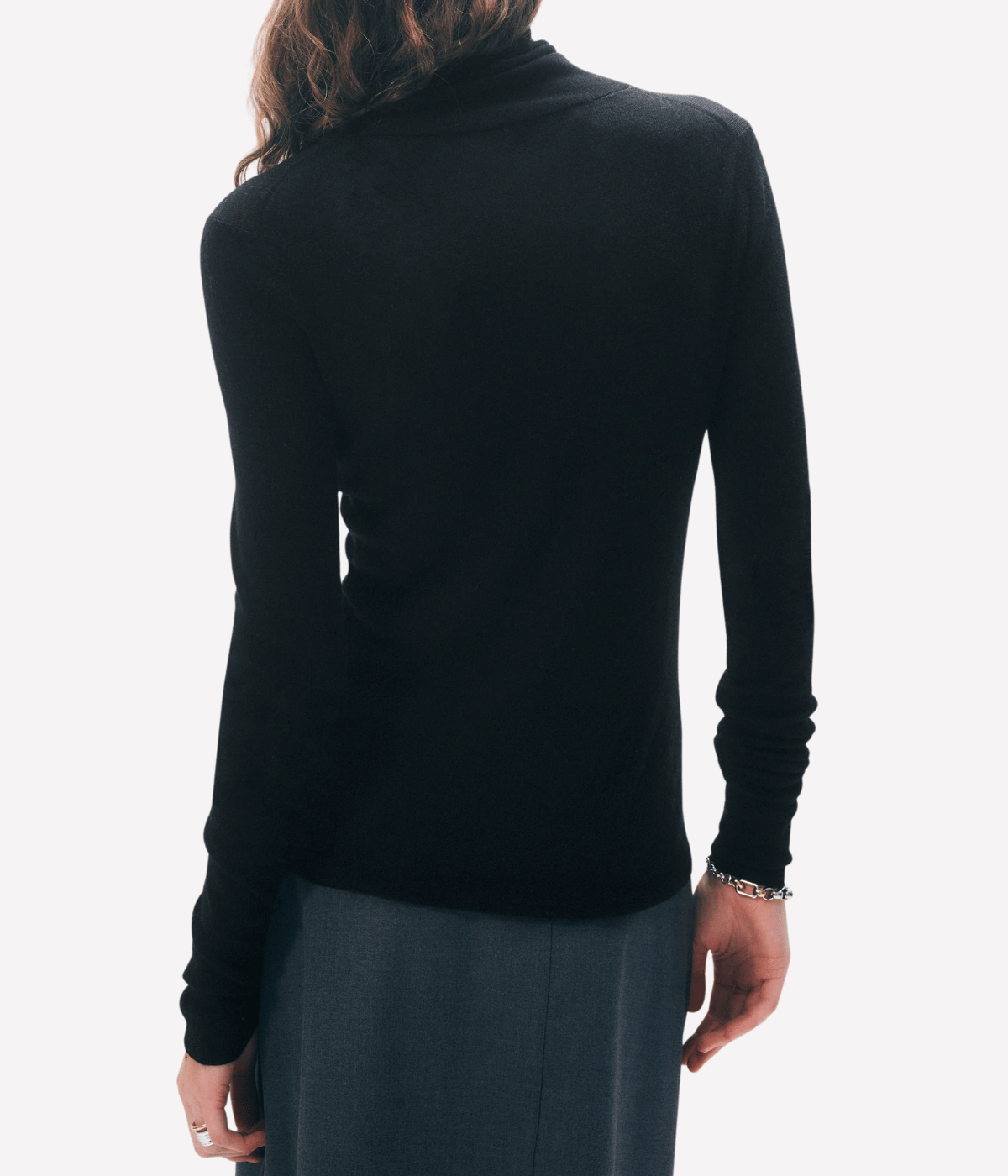 Superfine Merino Turtleneck in Black