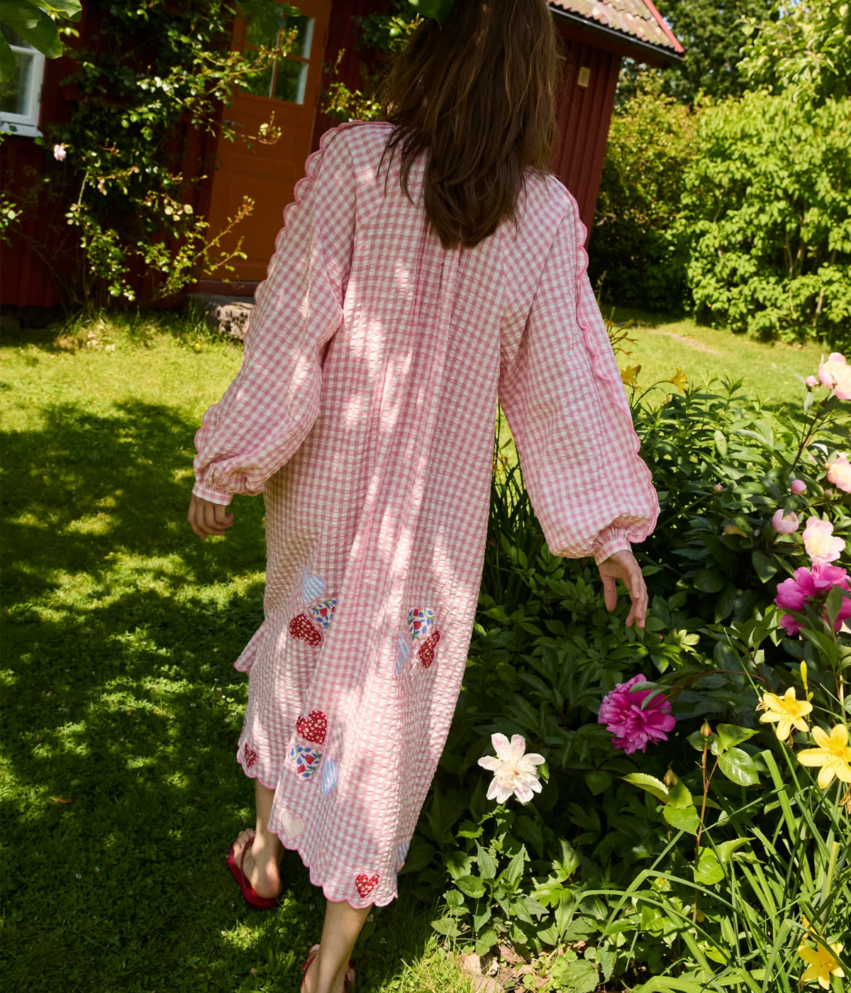 Kamal Dress In Pink Checks