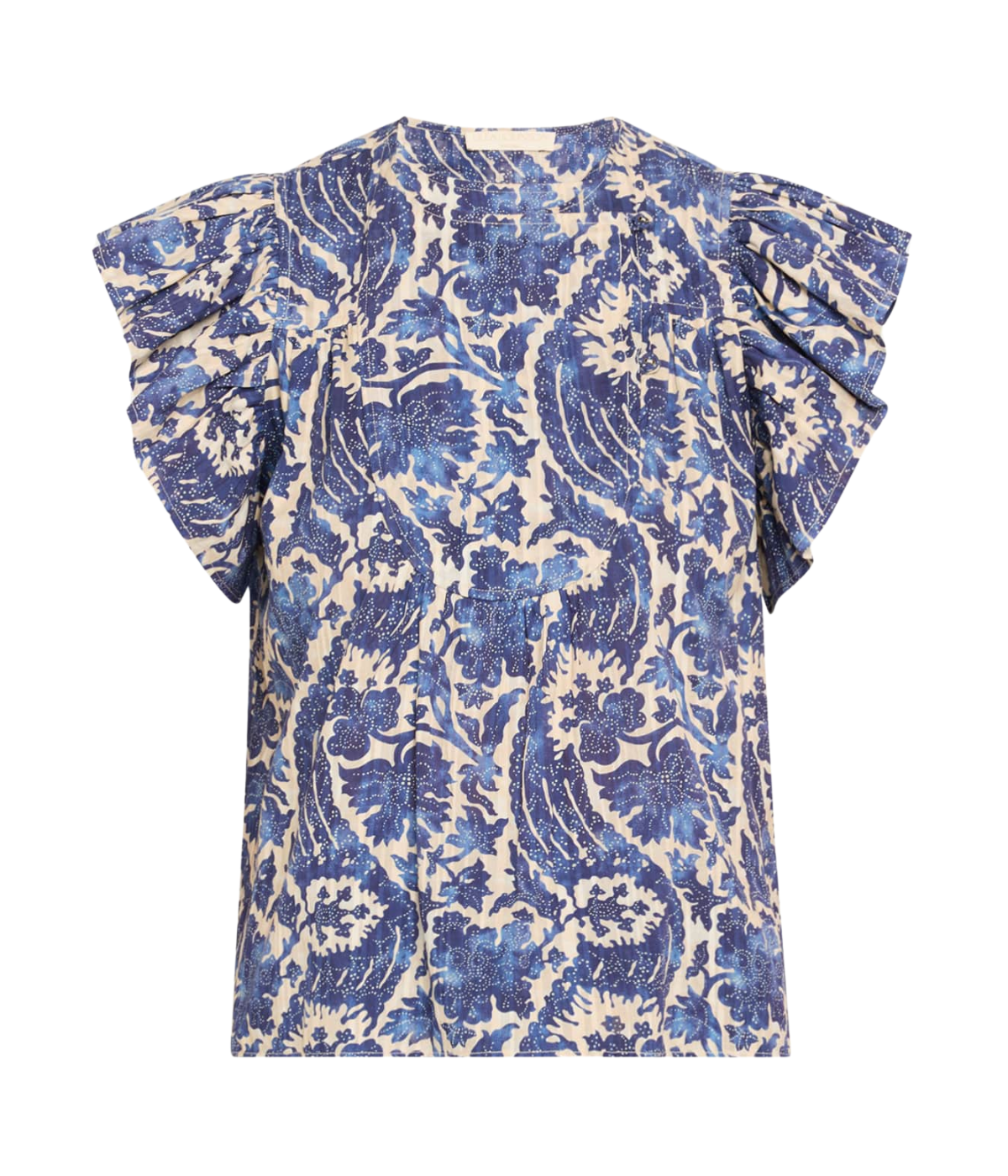 Sienna Flutter Sleeve Top in Ocean