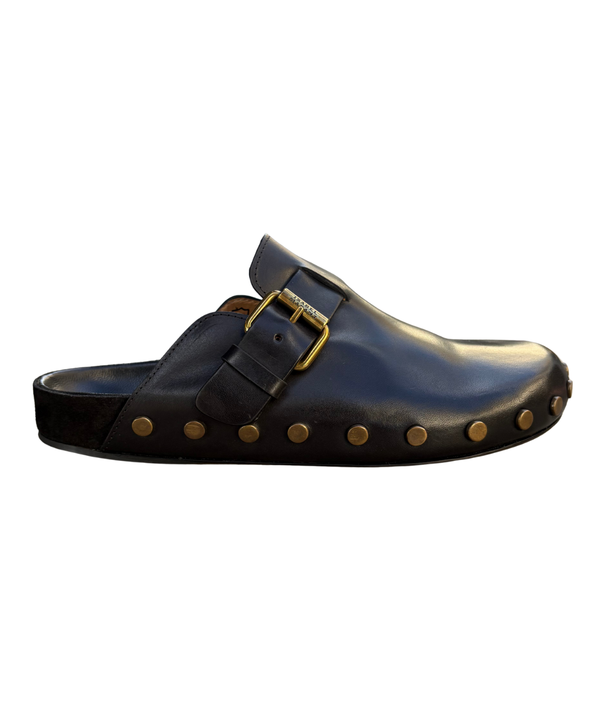 Mirvin Leather Mule in Black