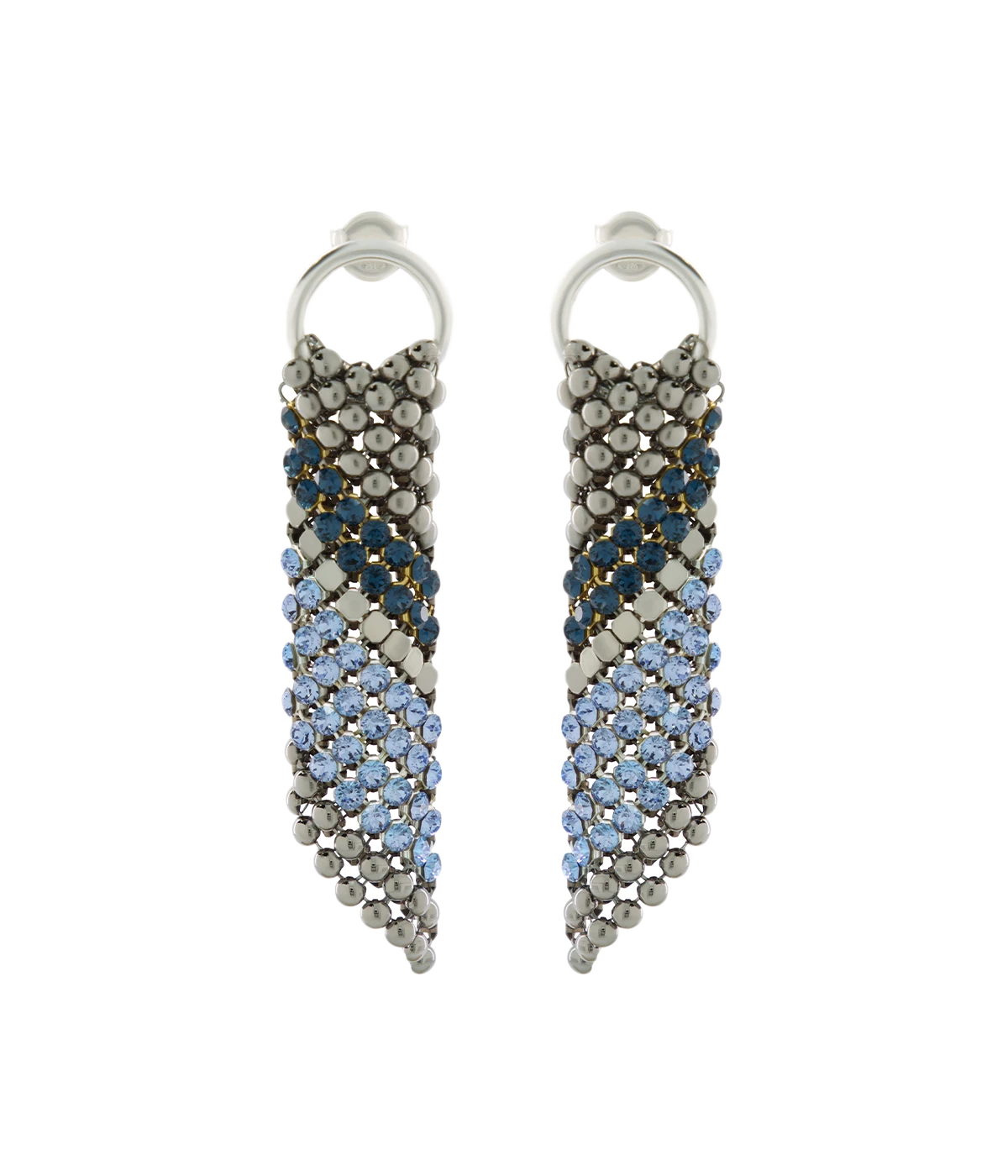 Sasha Earrings in Silver and Blue