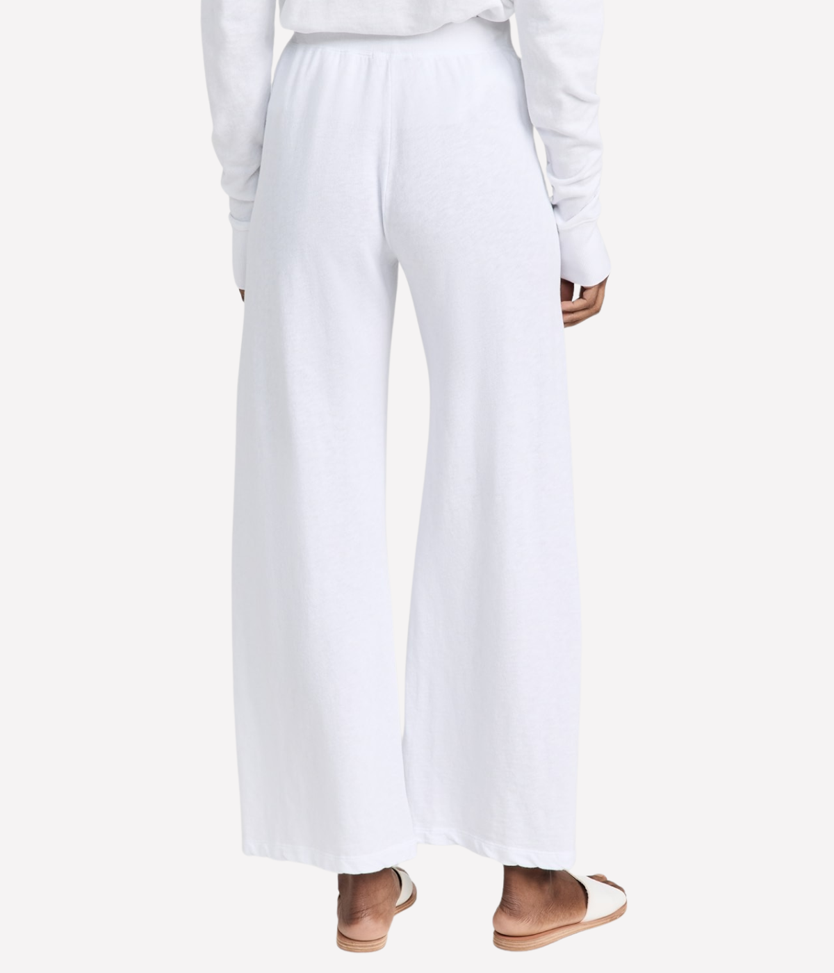 Wide Leg Sweatpant in WHITE