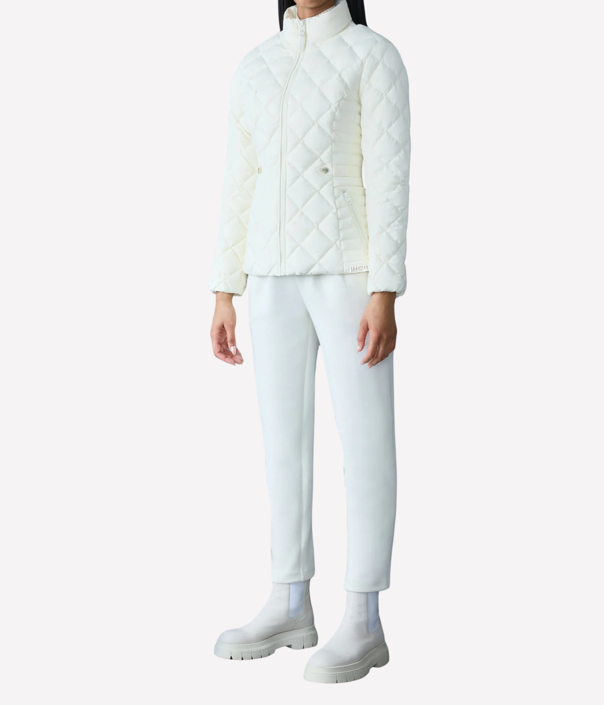 Vik Diamond-Quilted Jacket In Cream