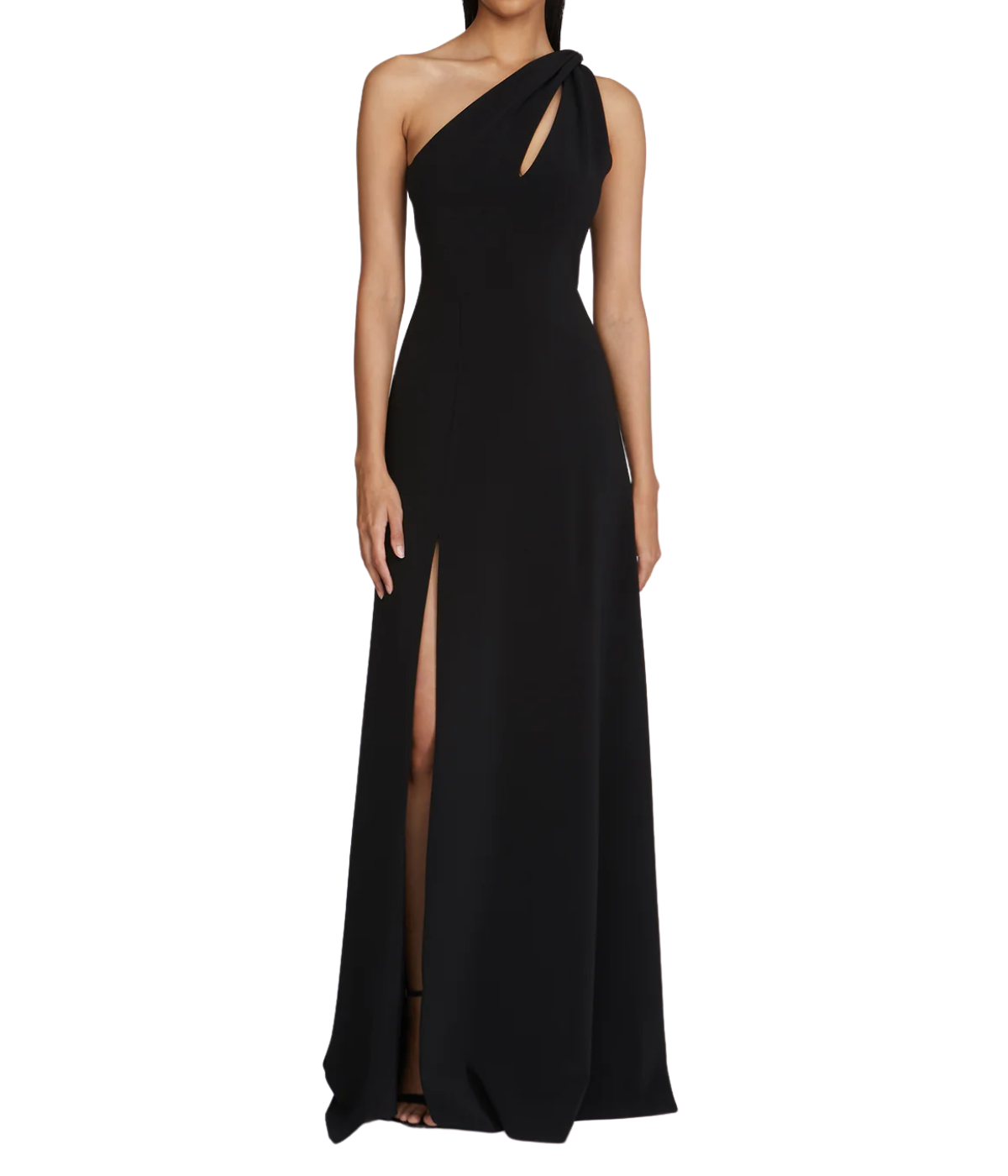 Navi Luxe Crepe Gown in Black