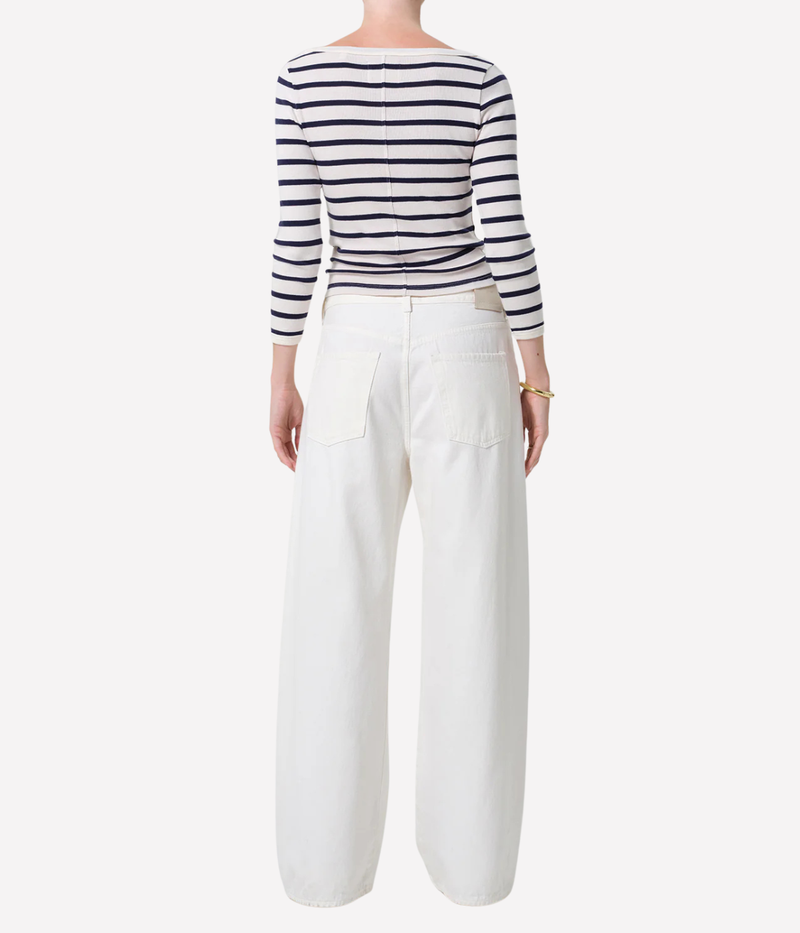 Brynn Drawstring Trouser Denim Jean In Pashmina