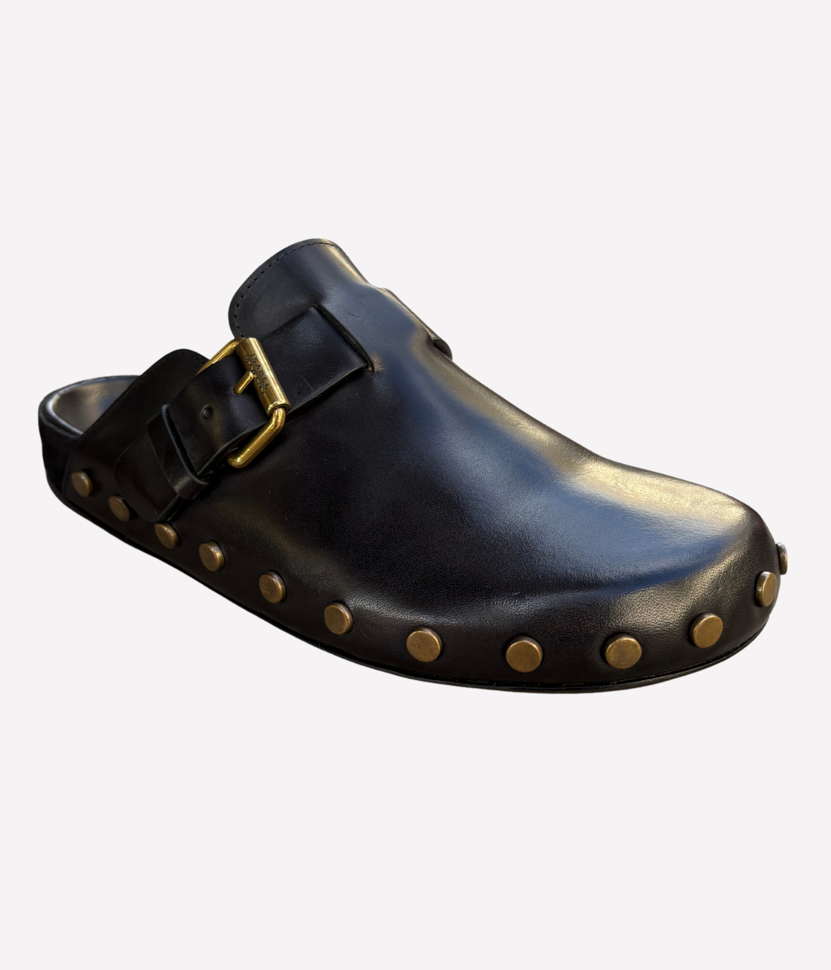 Mirvin Leather Mule in Black