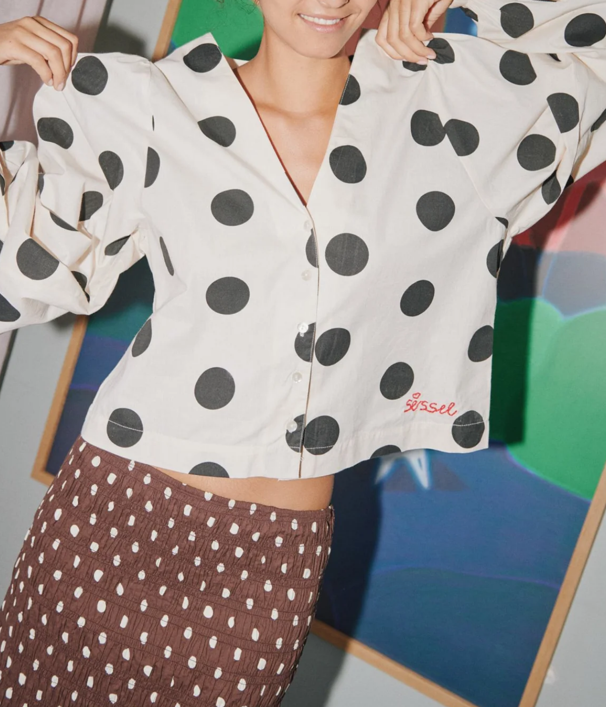 Ea Shirt In Black Dot
