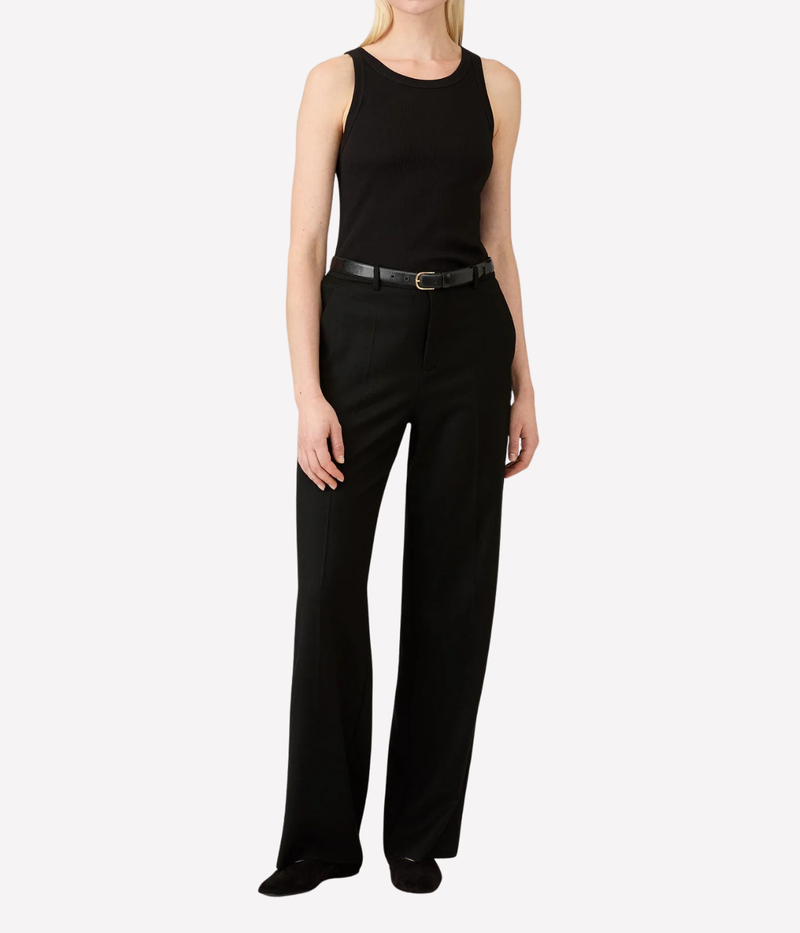 Rib Vest in BLACK