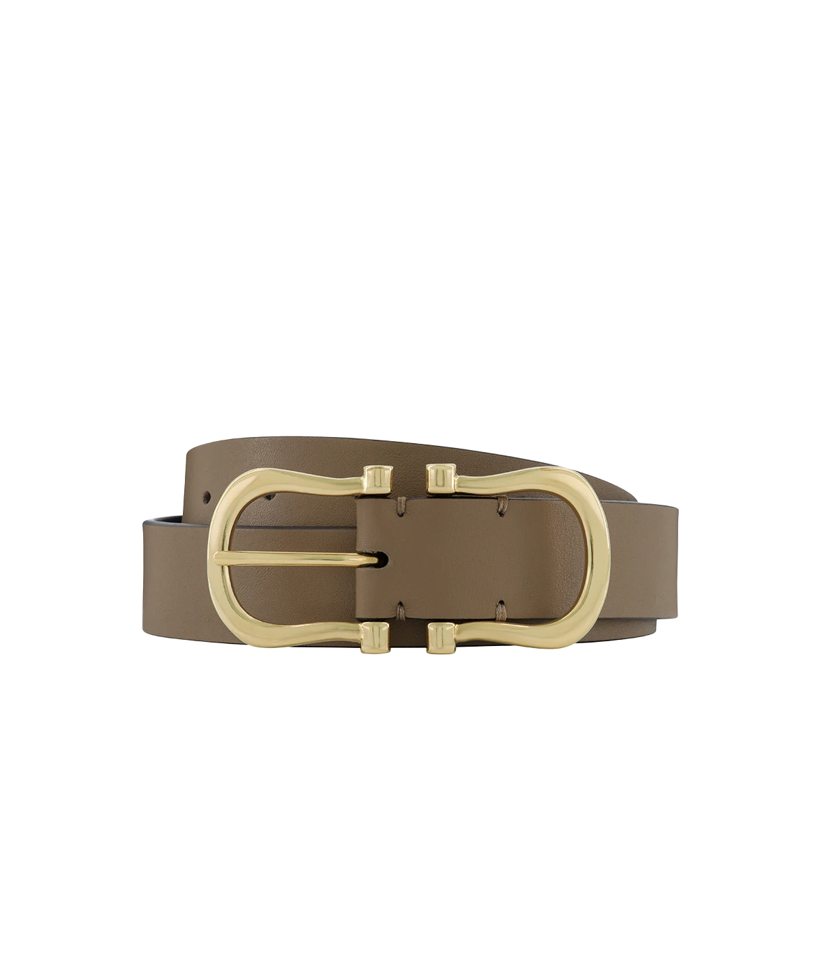 Baby Gold Nicky X Belt in Mushroom