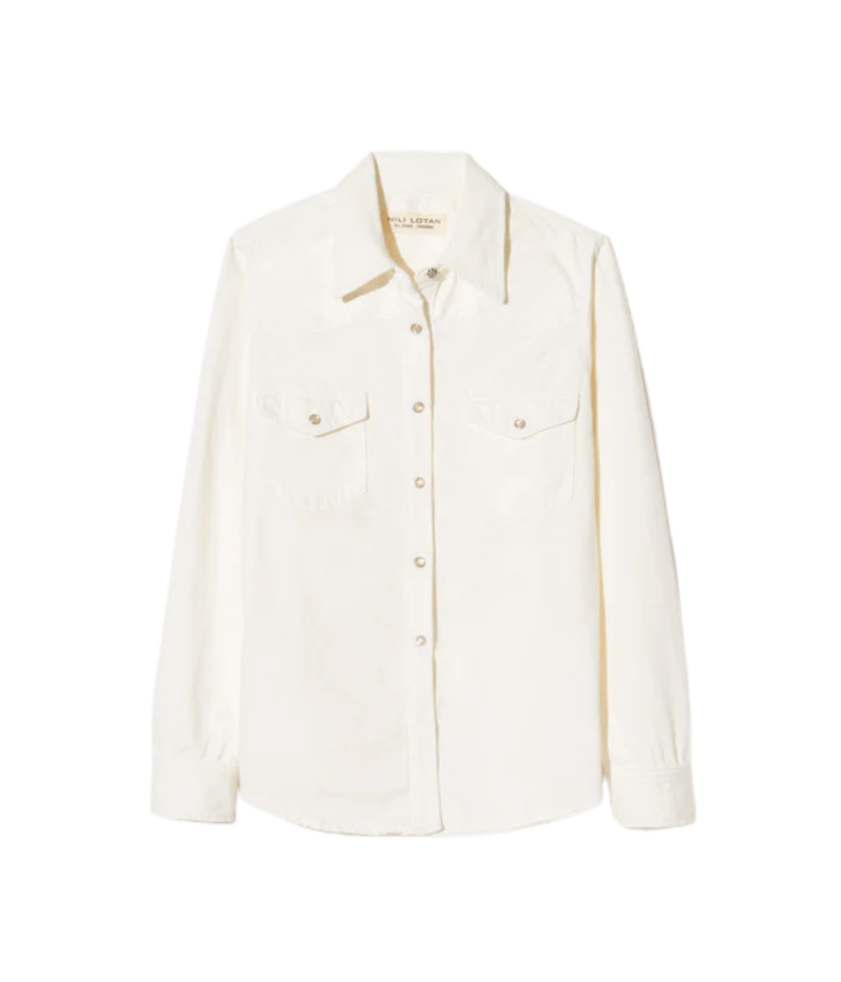 White shirt with long sleeves on a transparent background