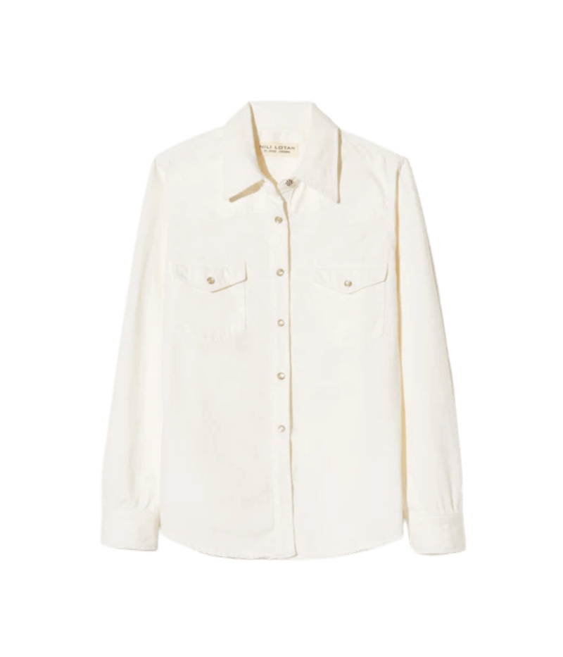 White shirt with long sleeves on a transparent background