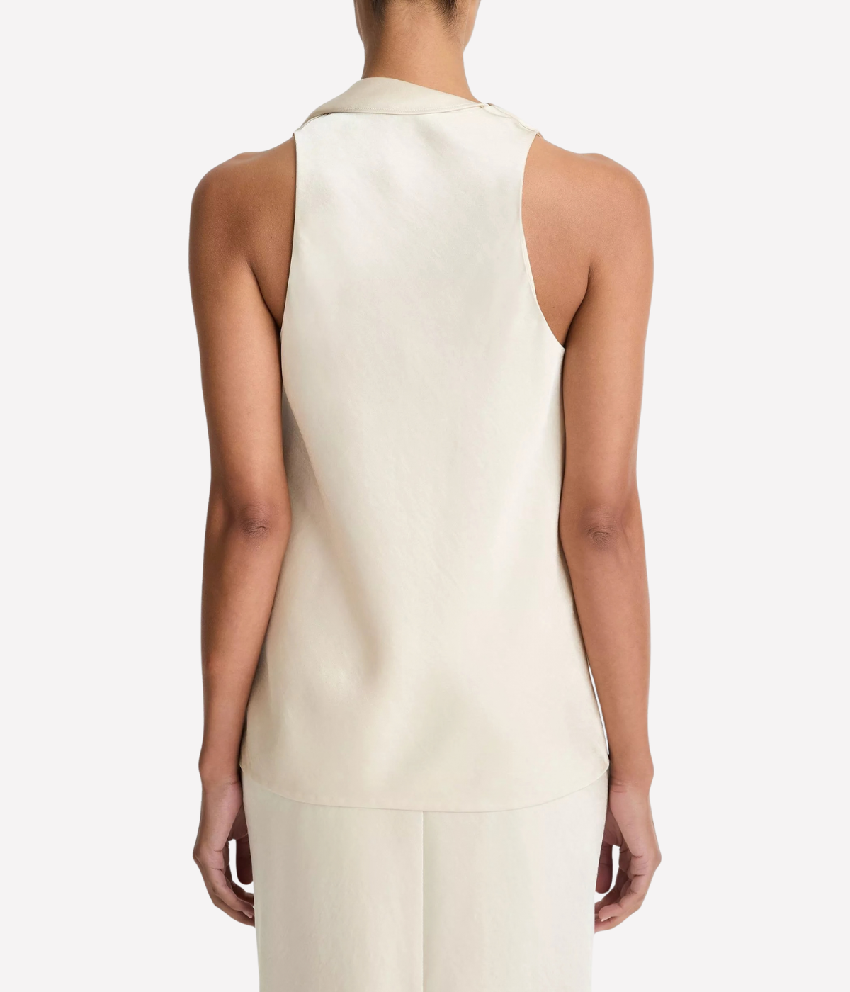 Fluid Satin Scarf Top in BONA