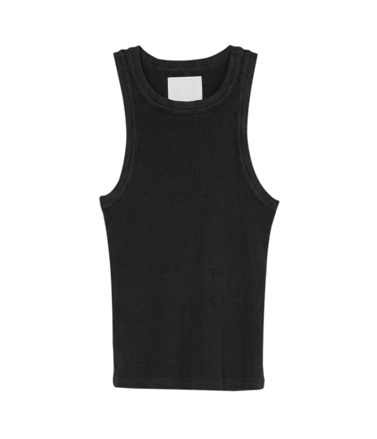 Isabel Rib Tank in Black