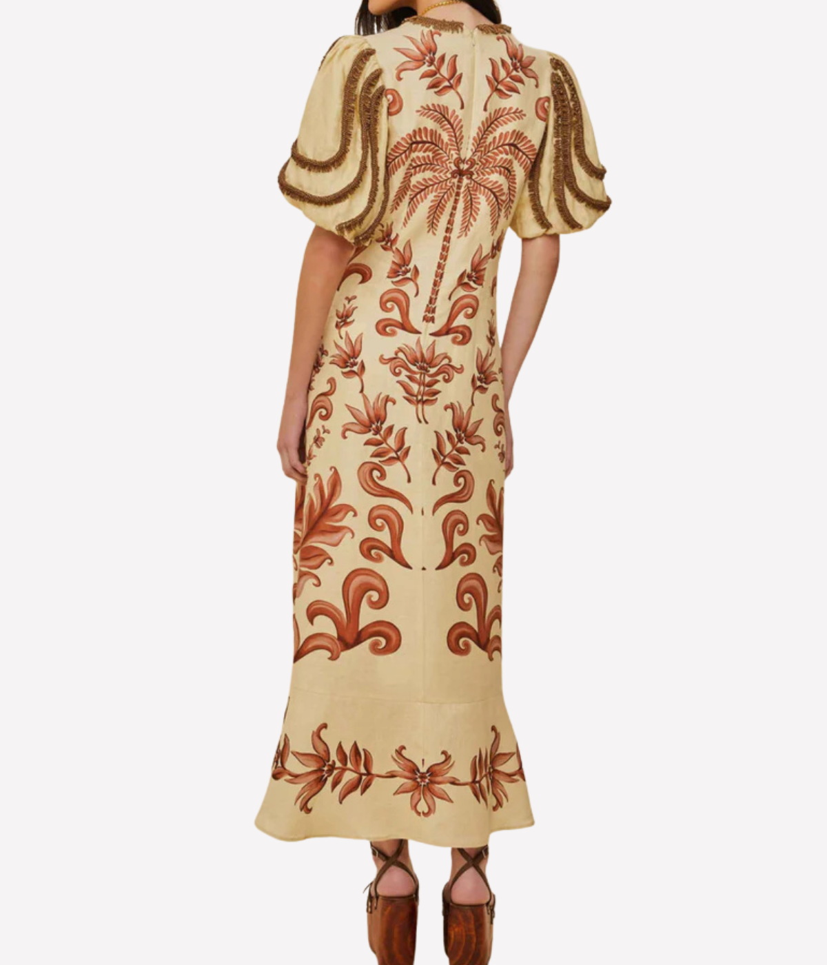 Milani V Neck Maxi Dress in Off White
