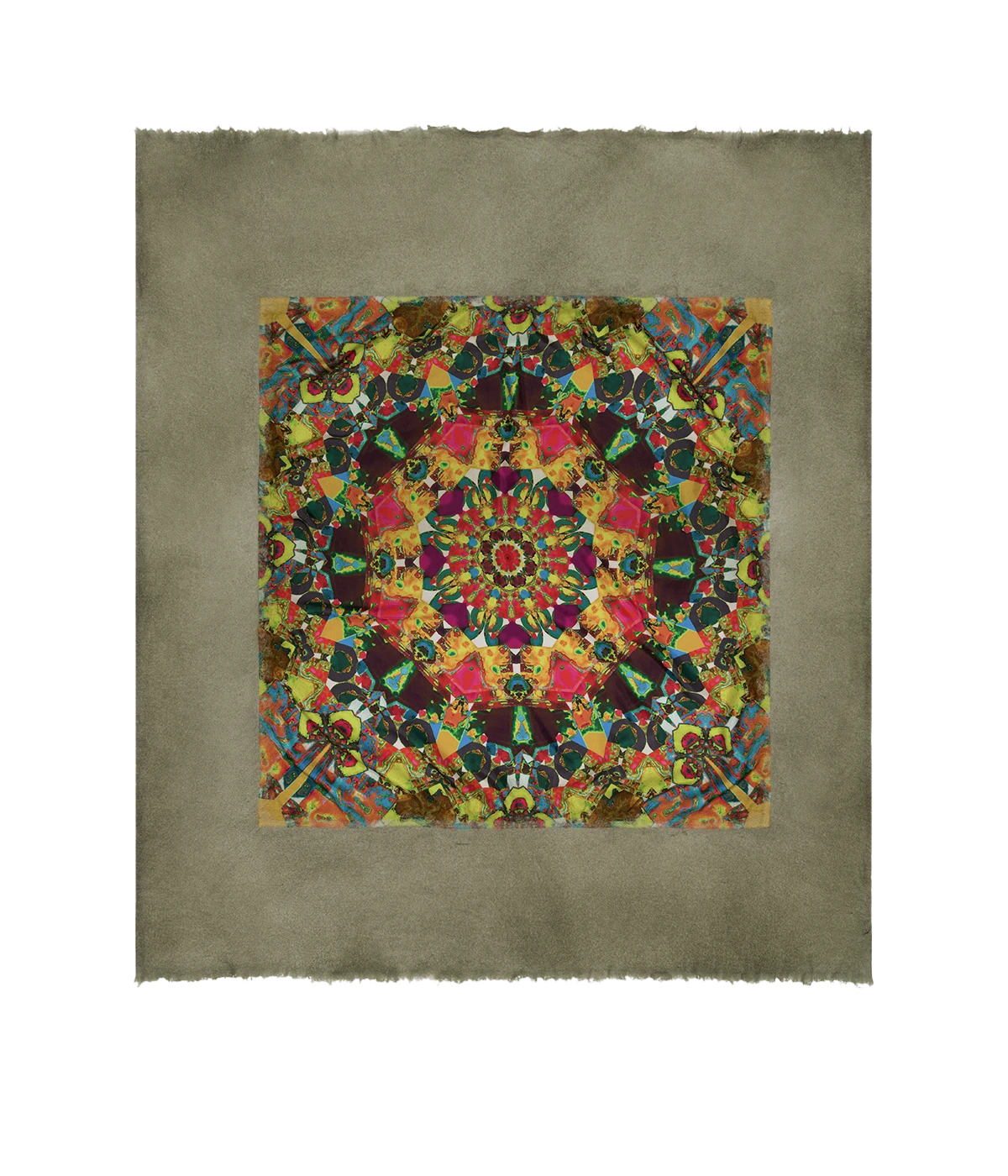Hand Painted Flower Scarf In Anemone