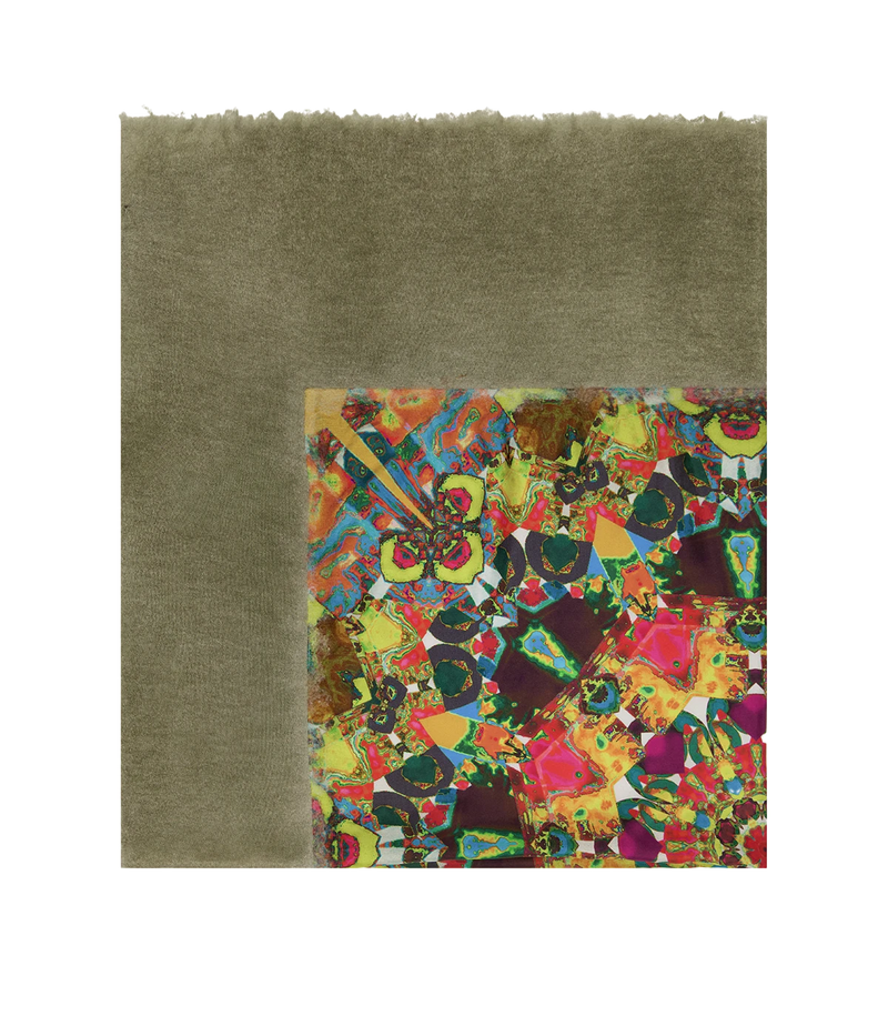 Hand Painted Flower Scarf In Anemone