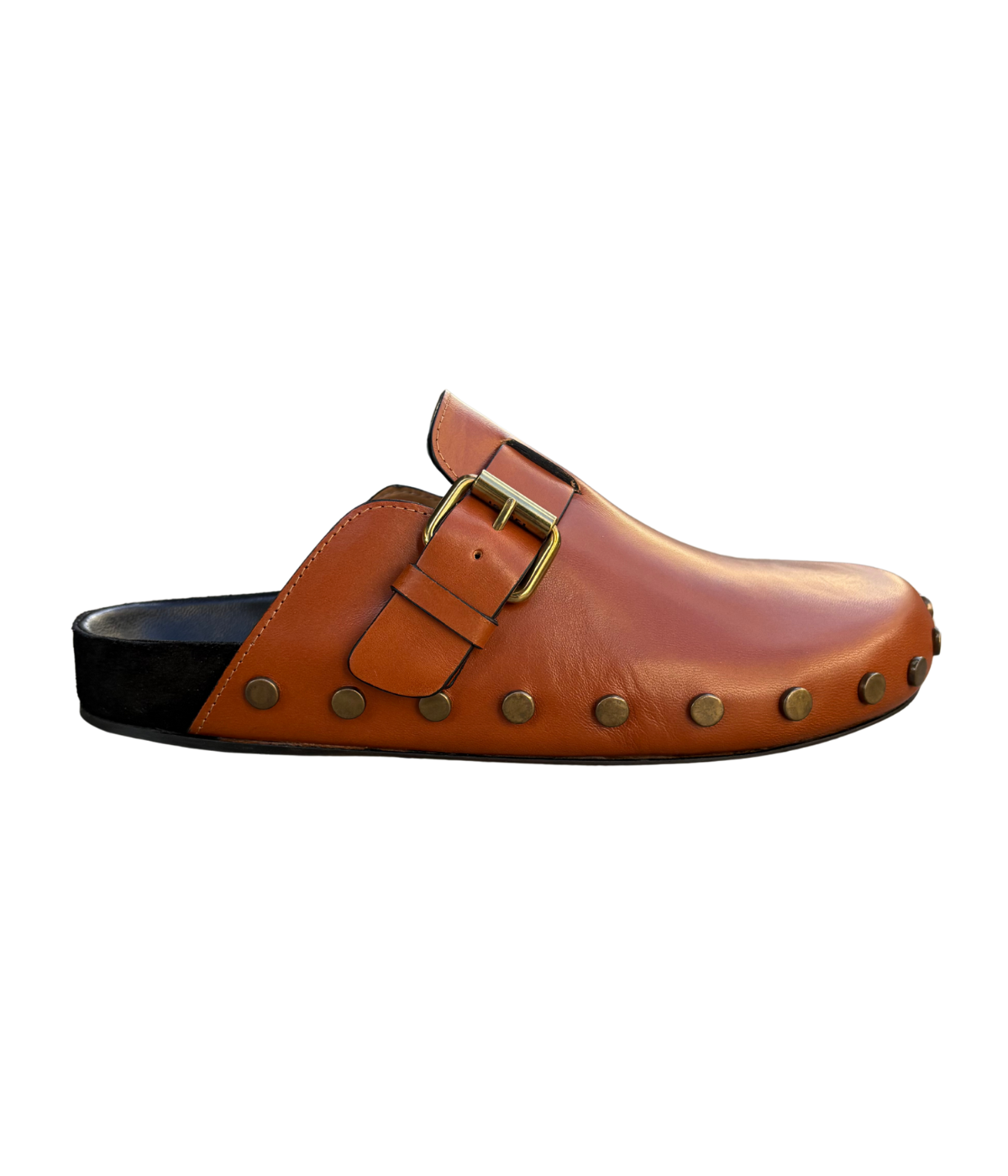 Mirvin Leather Mule in Cognac