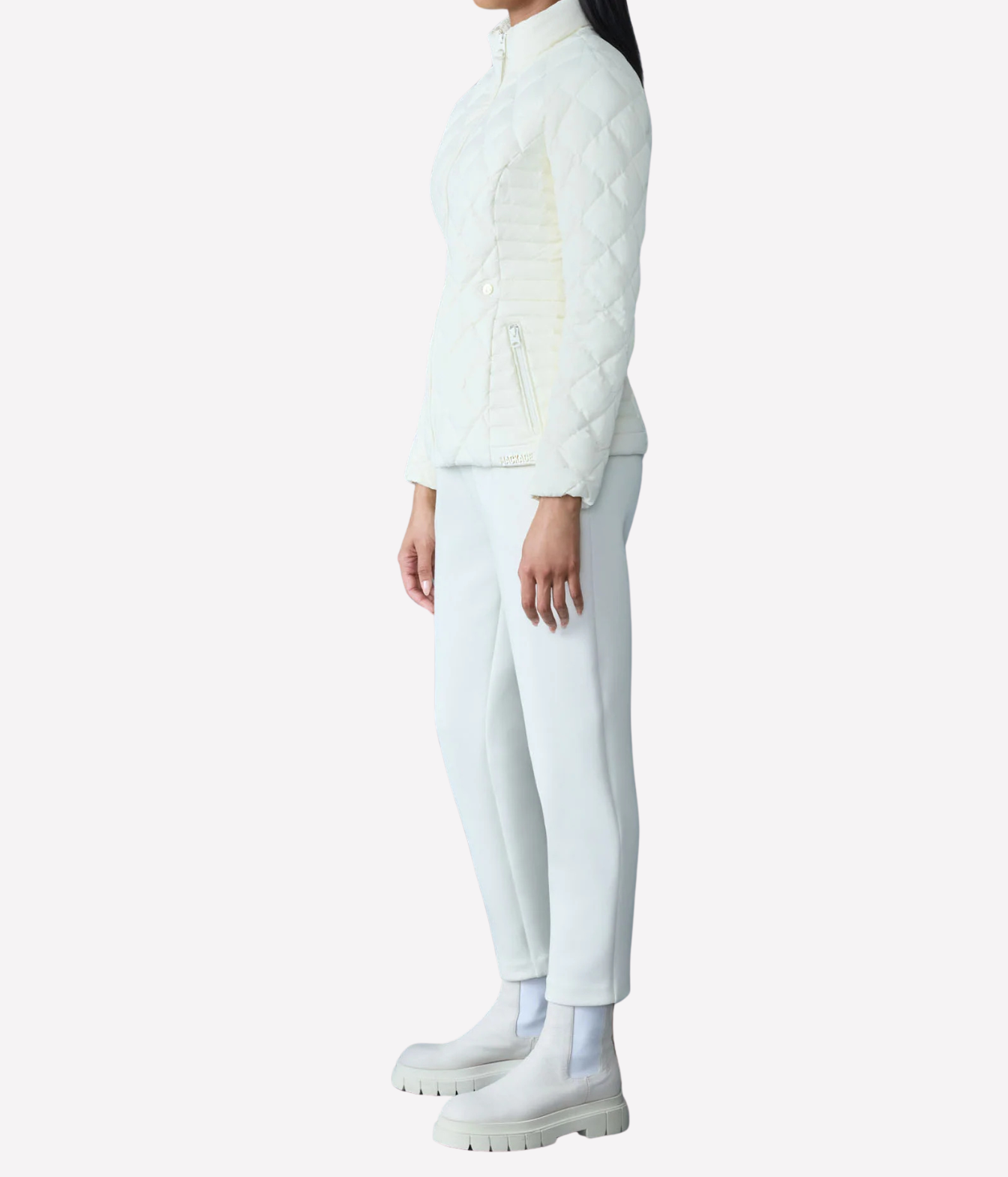 Vik Diamond-Quilted Jacket In Cream
