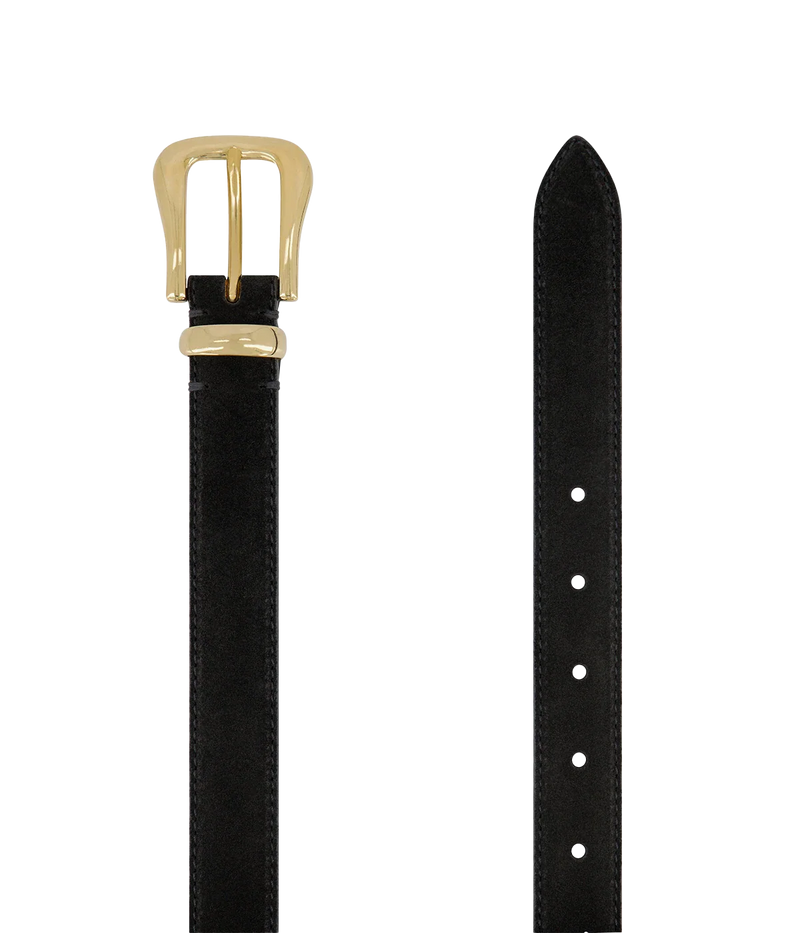 Rivoli Belt in Black Suede