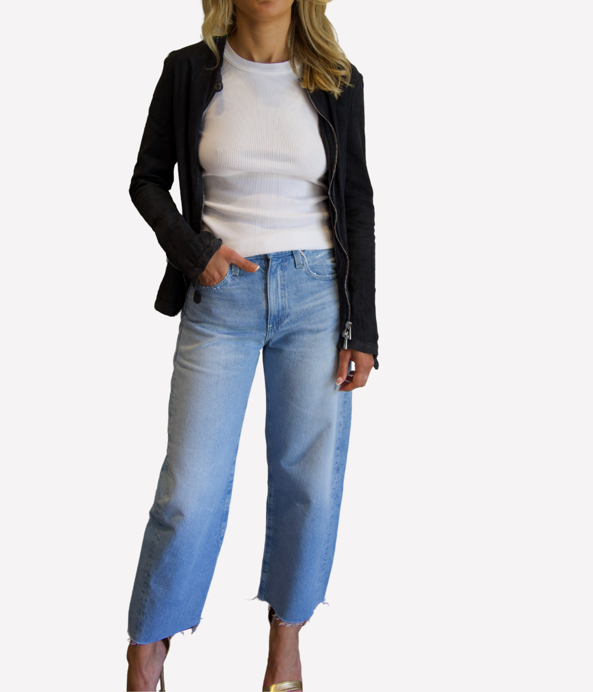 *FINAL SALE* Leather Jacket in Night