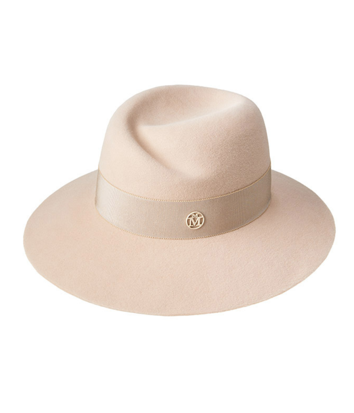 Felt Wool Bunker Hat in Beige