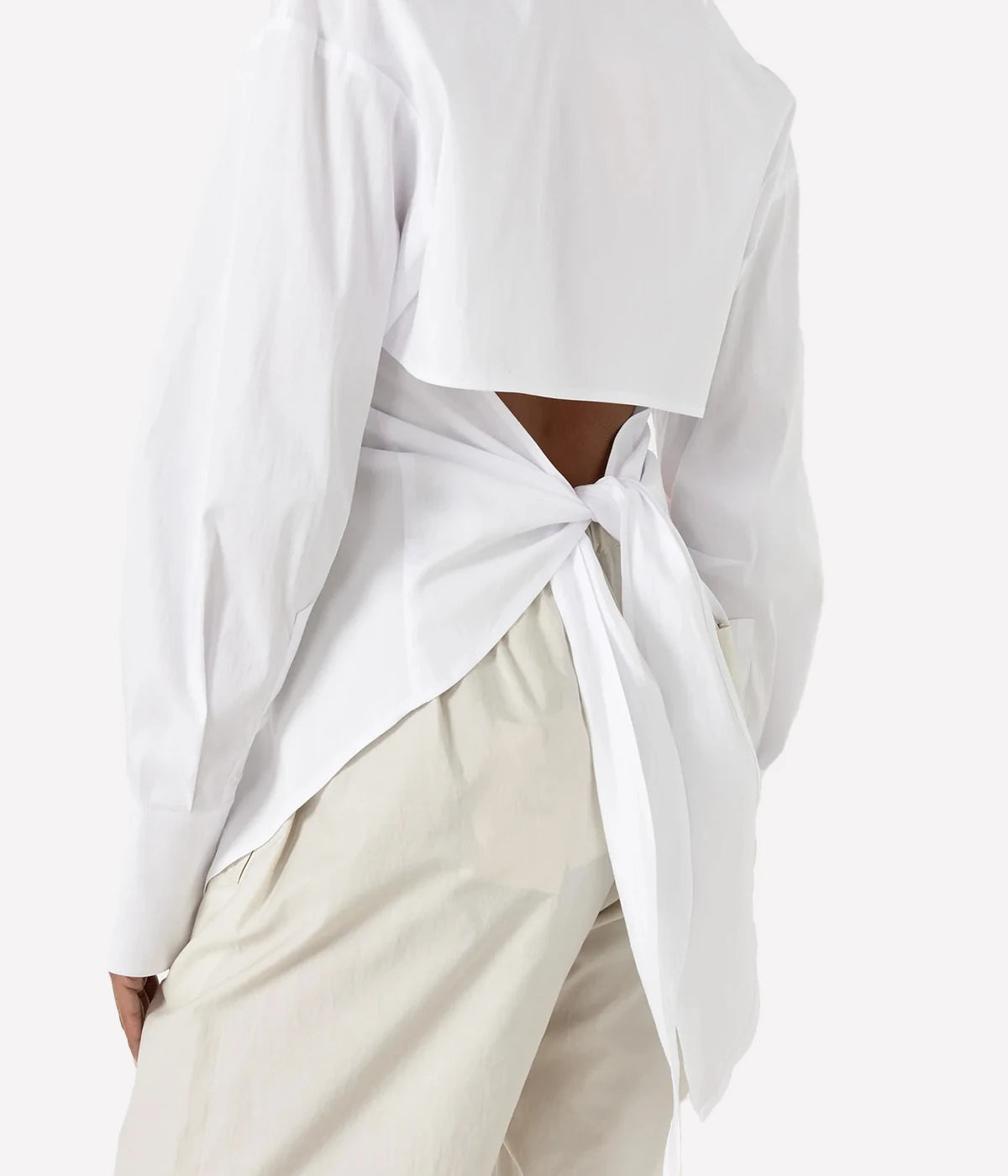 Loch Poplin Button Up in Macadamia