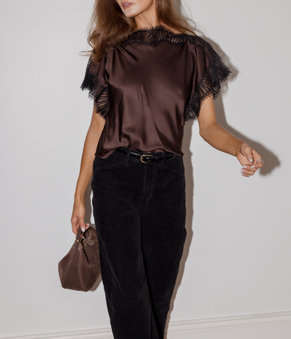 Luna Top in Cocoa Black