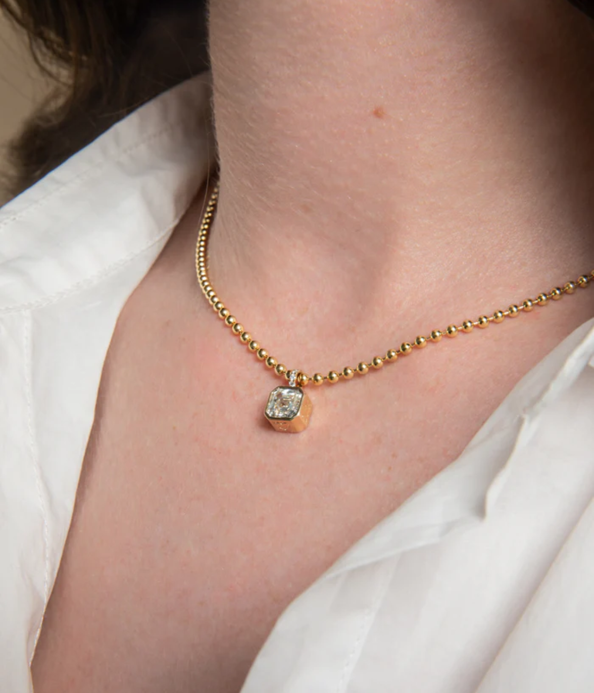 Asscher Pendant Necklace