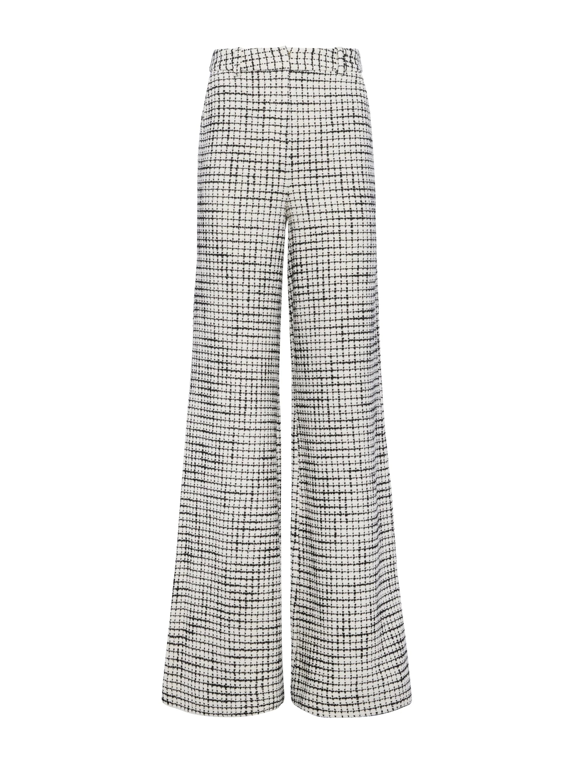 Pilar Wide Leg Pant in Ecru Black
