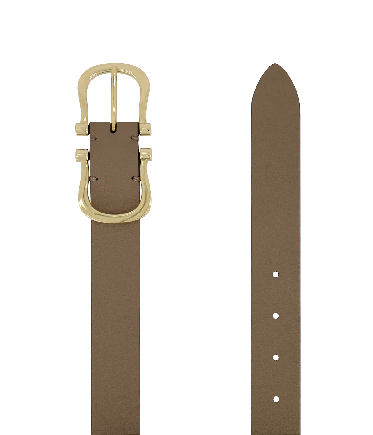 Baby Gold Nicky X Belt in Mushroom