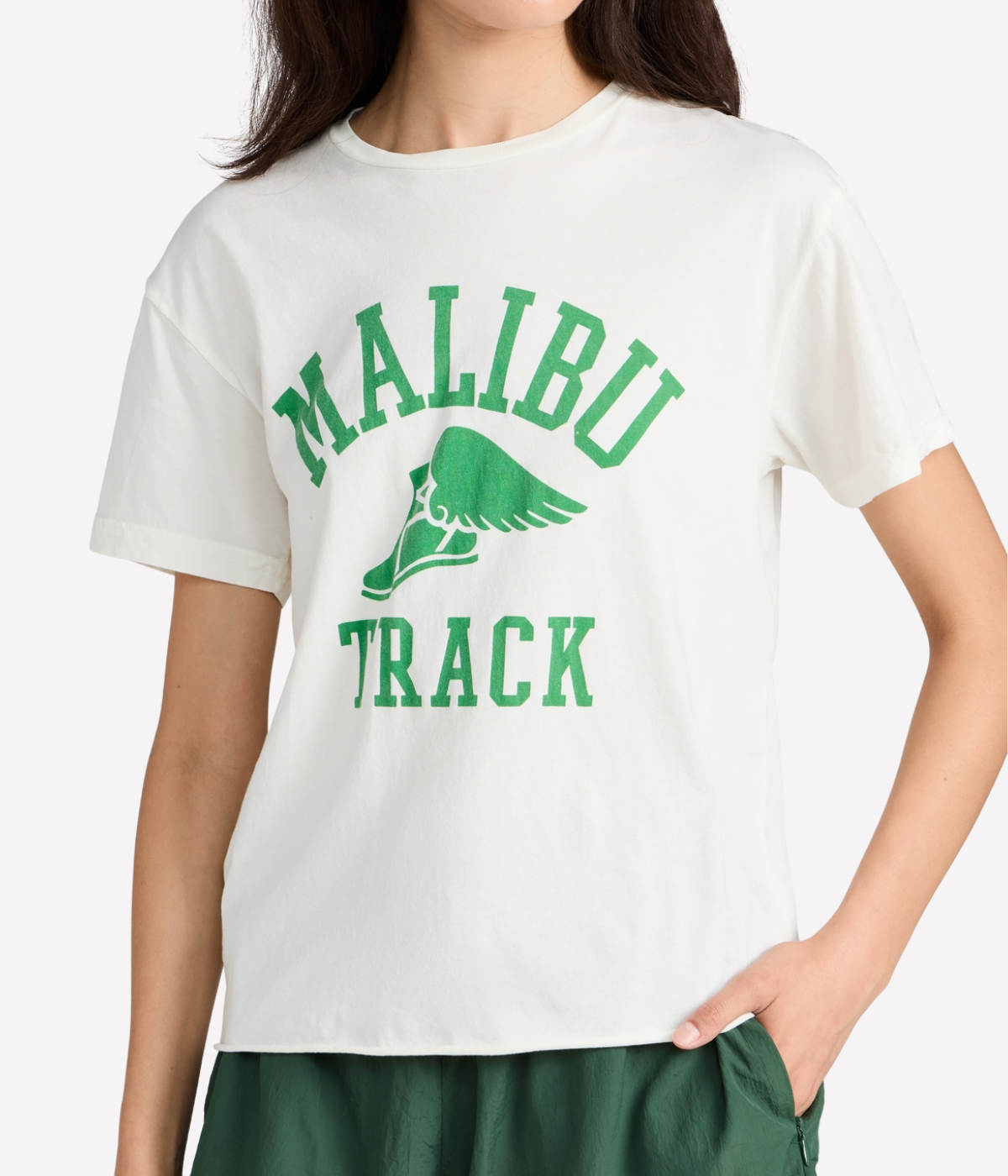 Malibu Track Tee in White