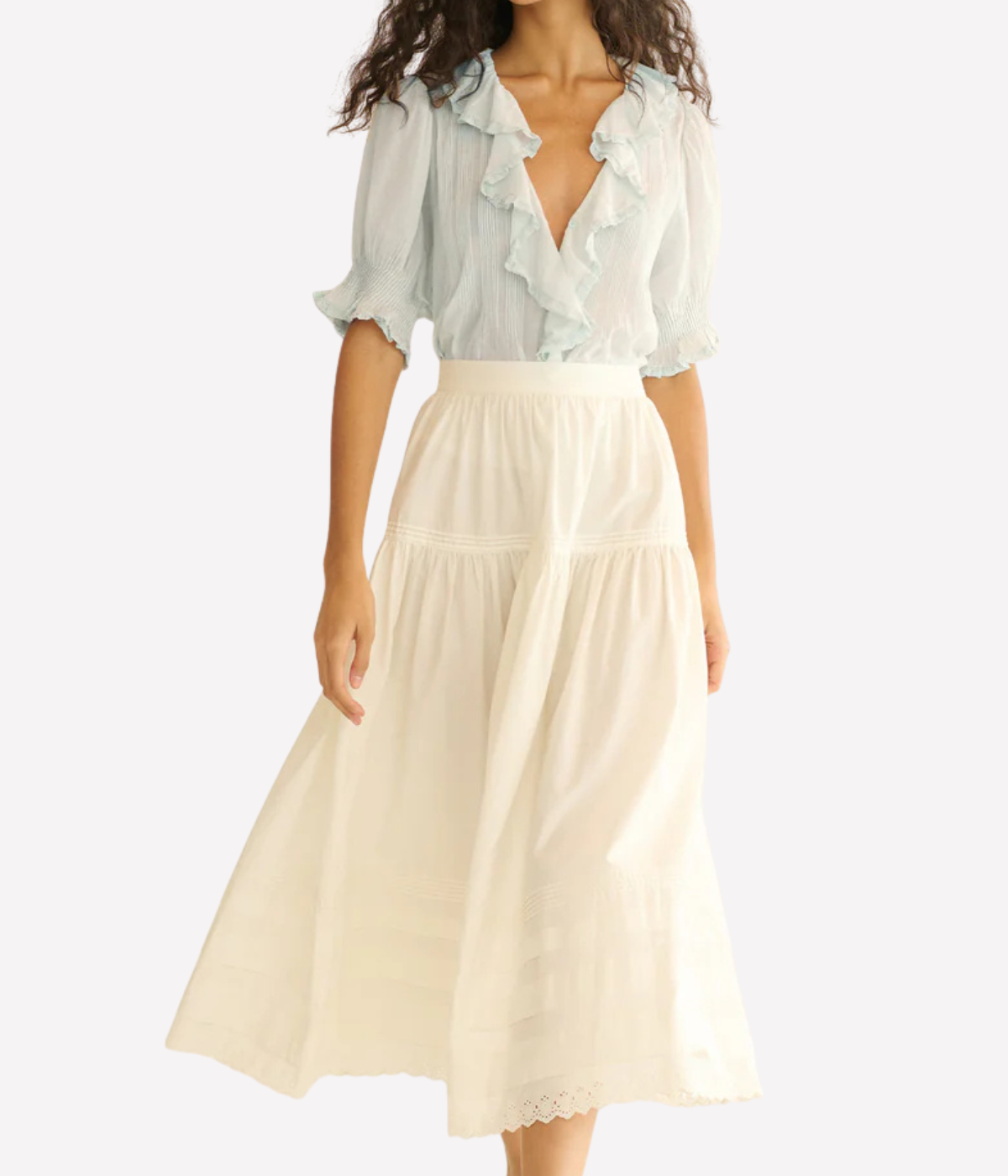 Henri Top in Alice Blue