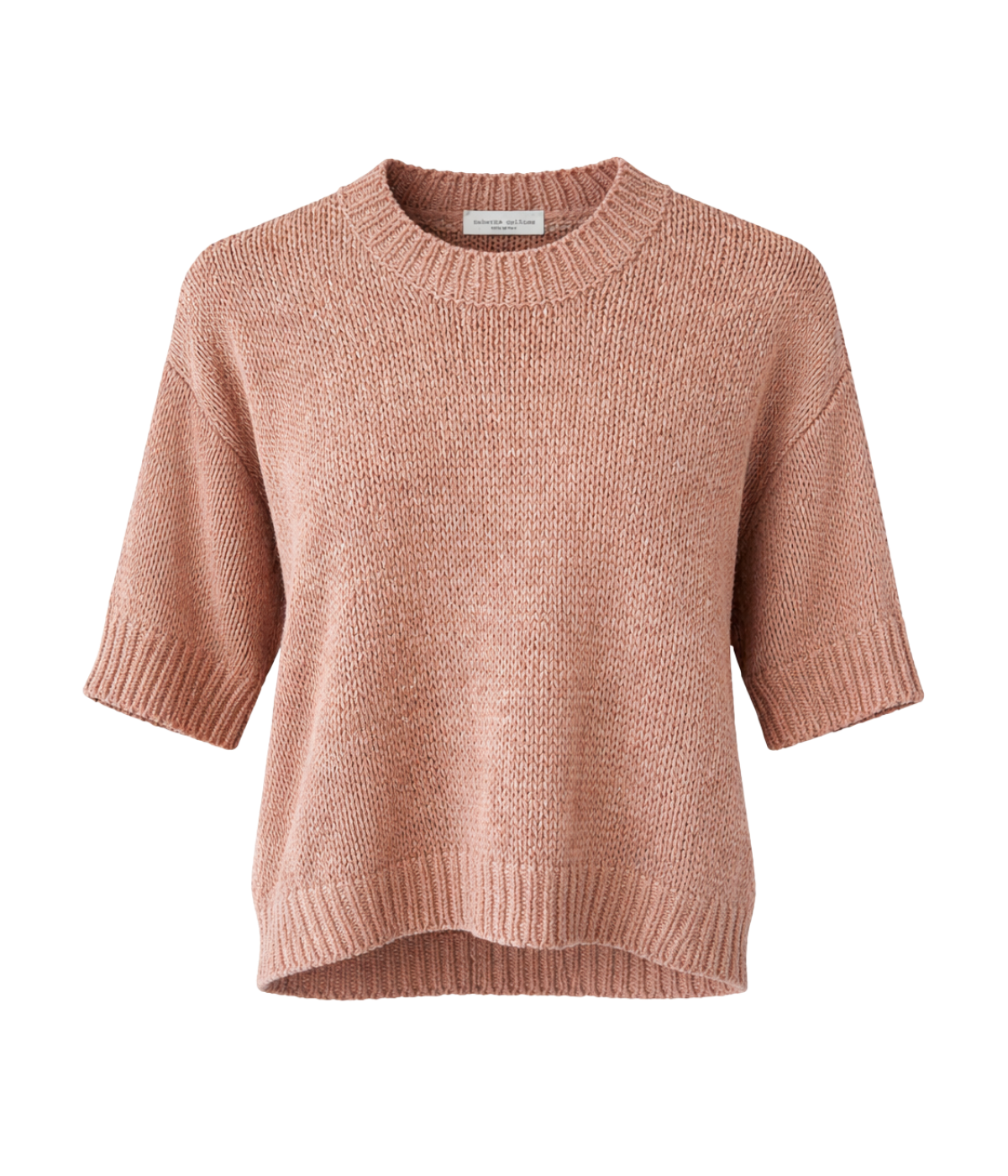 Knit Ss Roundneck In Nude