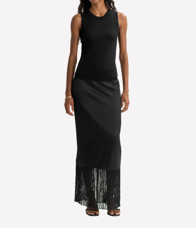 Soft Goat Featherlight Tank in Black – Full Model View