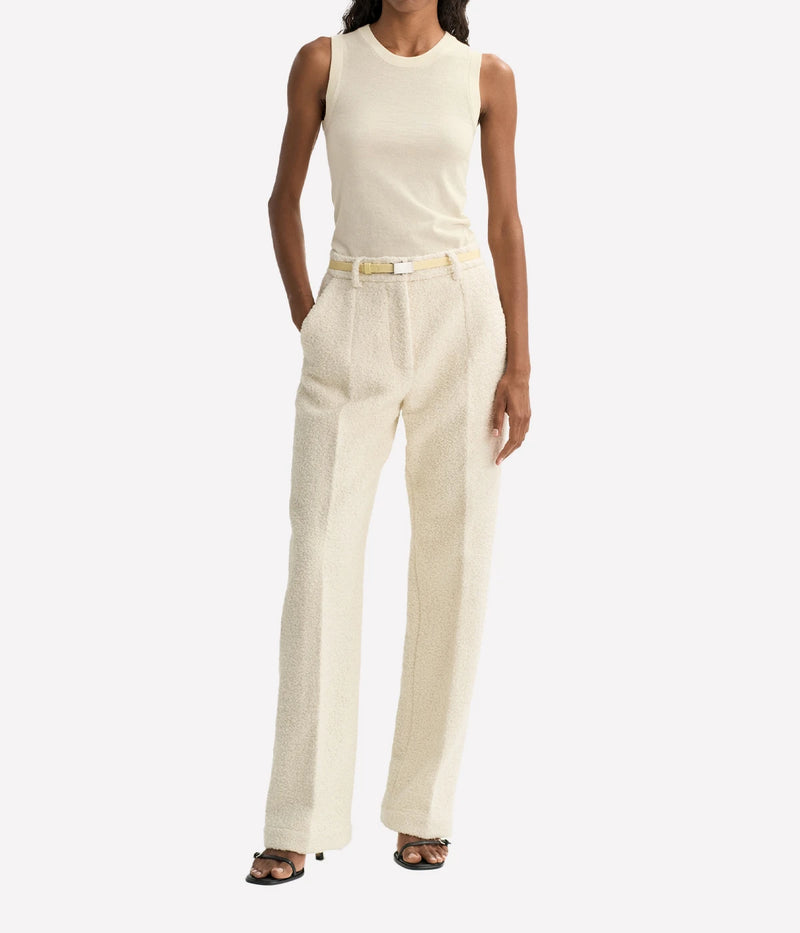 Soft Goat Featherlight Tank in Feather White – Full Model View