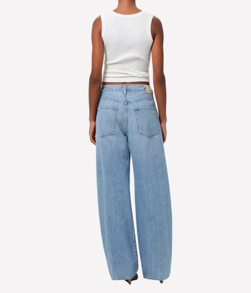 Brynn Drawstring Trouser In Blue Lace