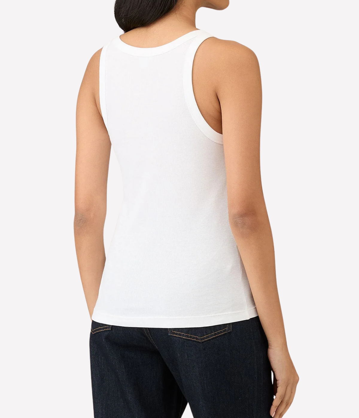 Rib Vest in WHITE
