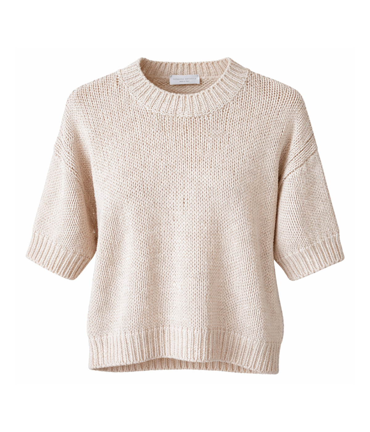 Knit Ss Roundneck In Marmo