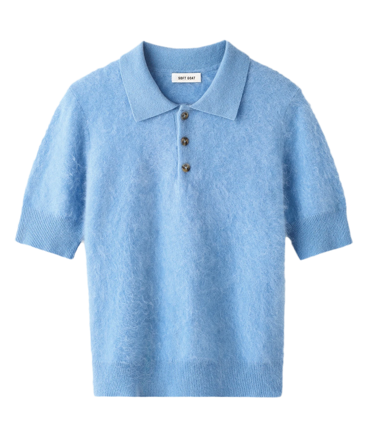 Brushed Pique in AZURE