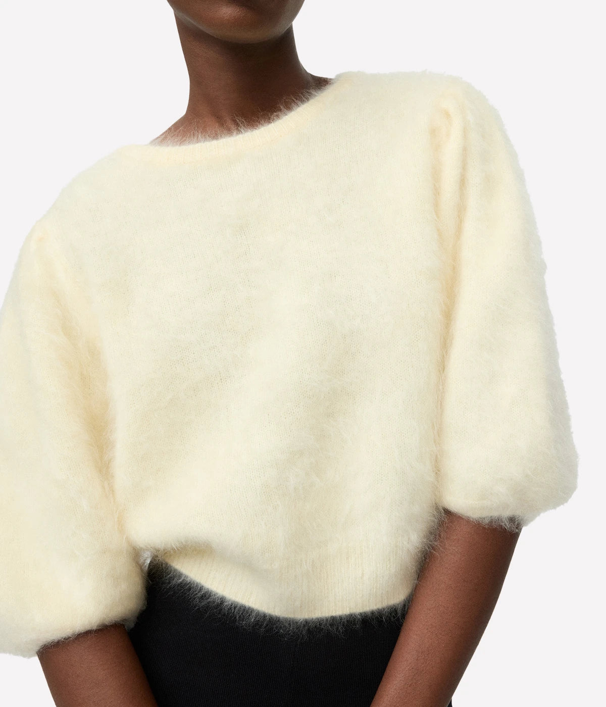 Soft Goat Brushed Top in Waxed Paper – Close Up Detail