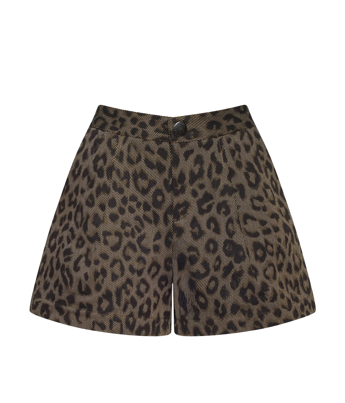 Saige Safari Short in Tan Multi Leopard Shaw